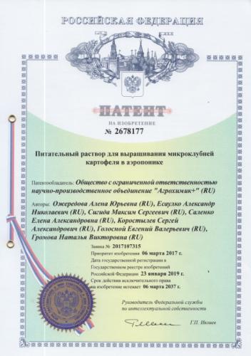 Получен патент на изобретение