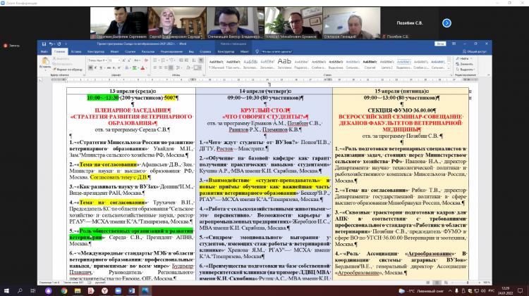 Проведено координационное совещание по организации  ПЕРВОГО СЪЕЗДА ПО ВЕТЕРИНАРНОМУ ОБРАЗОВАНИЮ